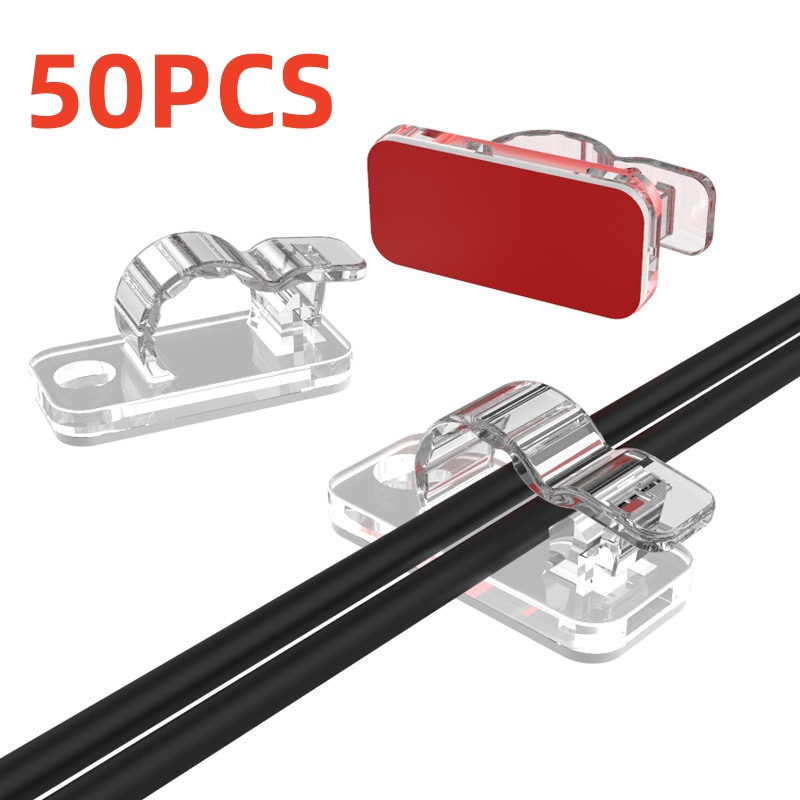 10/50PCS Cable Organizer Clips - Tippet Line ulasan dan harga