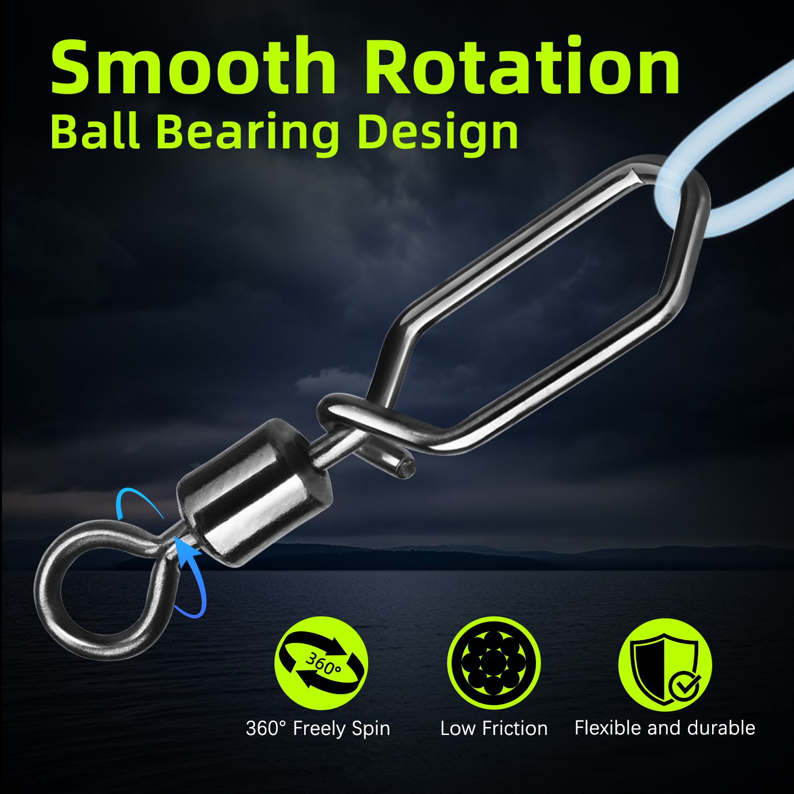 Fishing Swivels Snap 25~100Pcs - Tippet Line ulasan dan harga