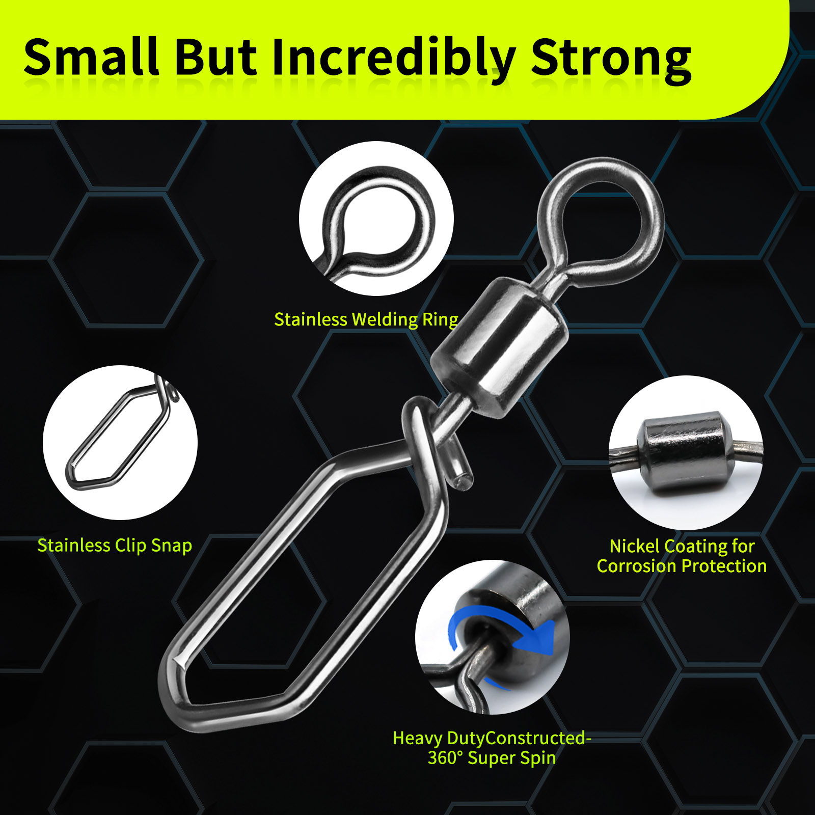 Fishing Swivels Snap 25~100Pcs - Tippet Line ulasan dan harga